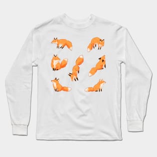 Cute foxes pattern Long Sleeve T-Shirt